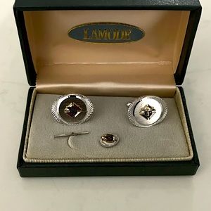 Vintage Knights of Columbus Cuff Links and Tie Tack NIB Giftable circa 1985